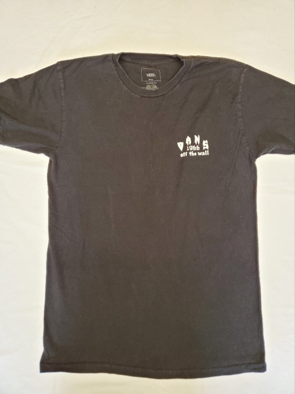 Vans Off The Wall 1966 Two Headed Snake Back Graphic Tee Black Small Skate Goth